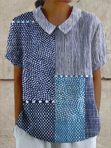 Yasmin | Bluse mit Patchwork-Print