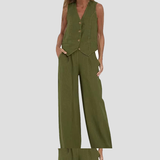 Ella | Weste Weite Hosen Set (Fast ausverkauft)
