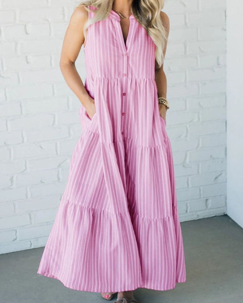Carlin™ - Ärmelloses gestreiftes Kleid