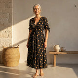 Bellamy - V-Ausschnitt Kleid mit Pünktchen