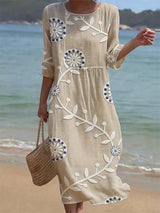 Charlotte | Lässiges Mid-Sleeve Kleid