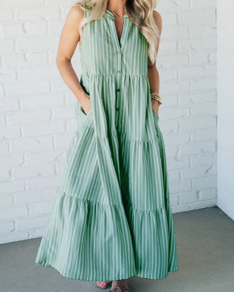 Carlin™ - Ärmelloses gestreiftes Kleid