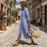 Nichole™ Schickes Gestreiftes Sommerkleid