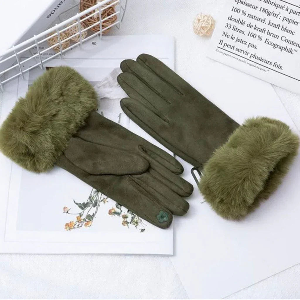 Winterhandschuhe mit Kunstfell