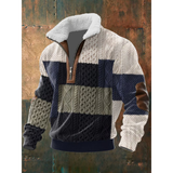 SILVORO | Fleece-Pullover mit hohem Kragen