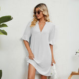 Alina™ | Elegantes V-Ausschnitt Kleid
