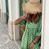 Elin | Damen Gepunktetes Maxikleid