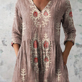 Elise | Lange Bluse mit V-Ausschnitt