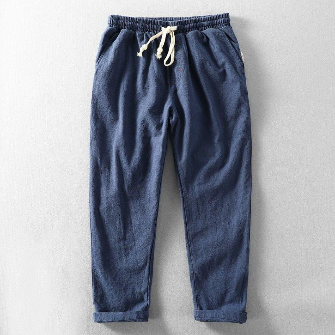 Giles | Men's Long Trousers with Drawstring and Pockets