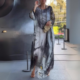 Paetyn | Maxikleid mit Rundhalsausschnitt und langen Ärmeln