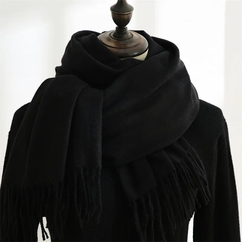 Designer-Schal mit Quasten | Warmer und weicher Kaschmir