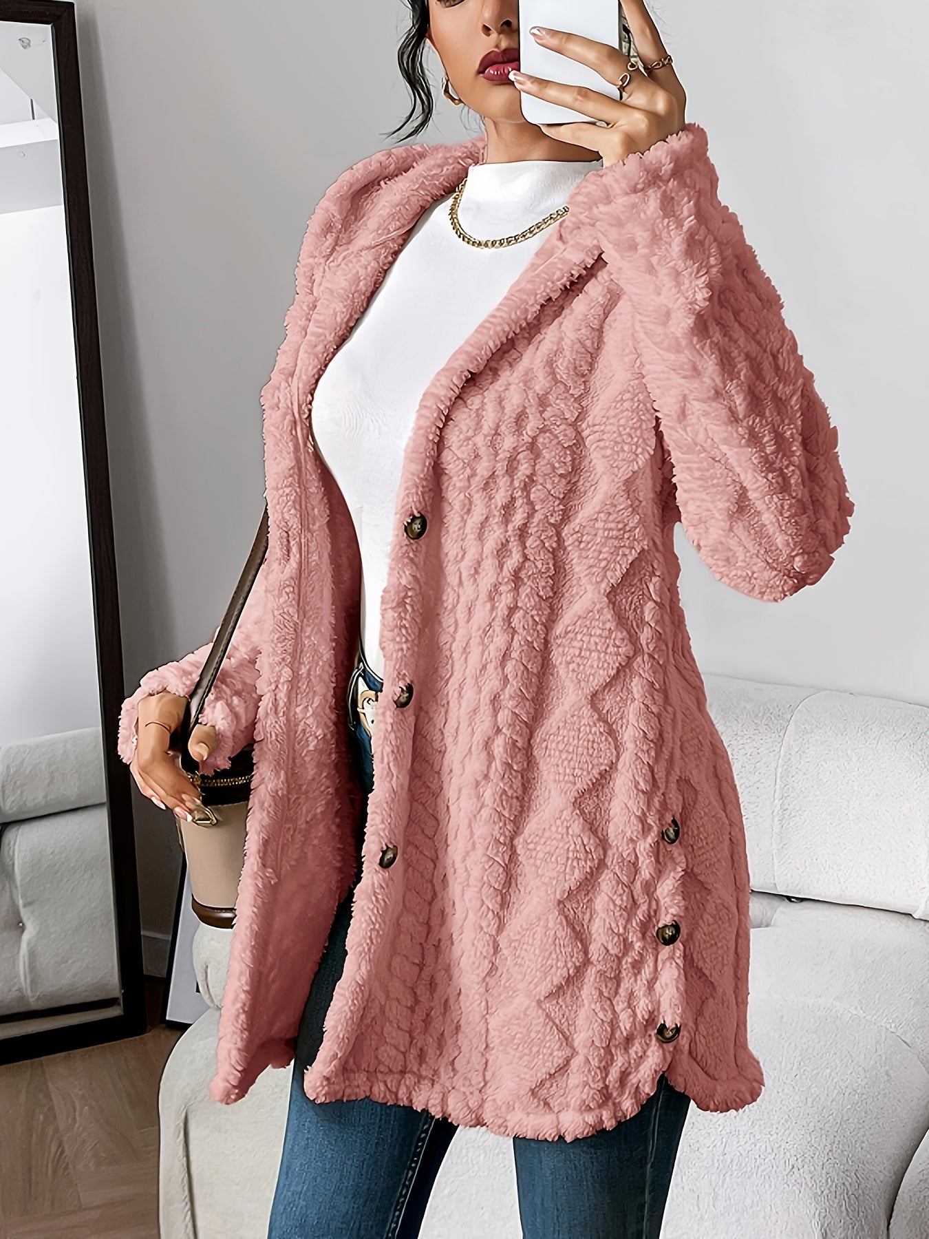 Chloe™ - Plüsch-Hoodie-Cardigan