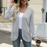 Neva™ - Eleganter Rippstrick-Cardigan mit langen Ärmeln