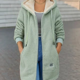 Grace - Winter Kapuzenpulli Lange Ärmel Kordelzug Thermomantel Herbst