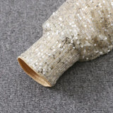 Kontrast Pailletten Partykleid