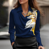 Olive™ - Elegante Satinbluse mit drapiertem Ausschnitt