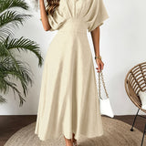 Damen Midikleid mit V-Ausschnitt