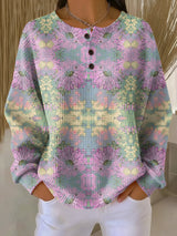 Alma | Pullover mit ethnischem Blumenmuster