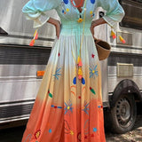 Demeter | Maxikleid in Dusk Bloom