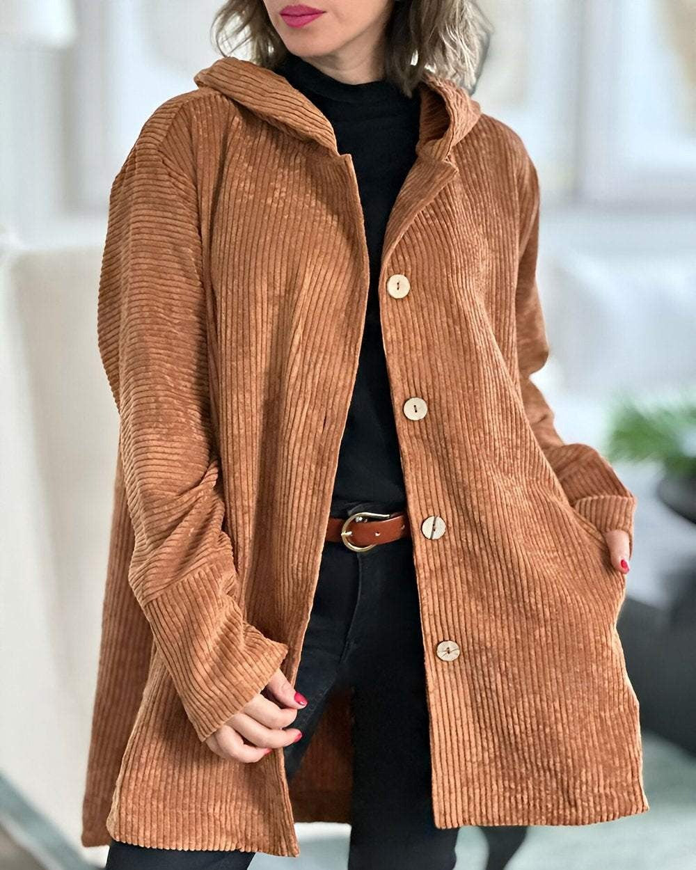 Cordia™ - Bequeme Cord-Jacke mit Kapuze