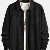 Bryce | Herren Langarm-Overshirt mit Taschen und Knöpfen