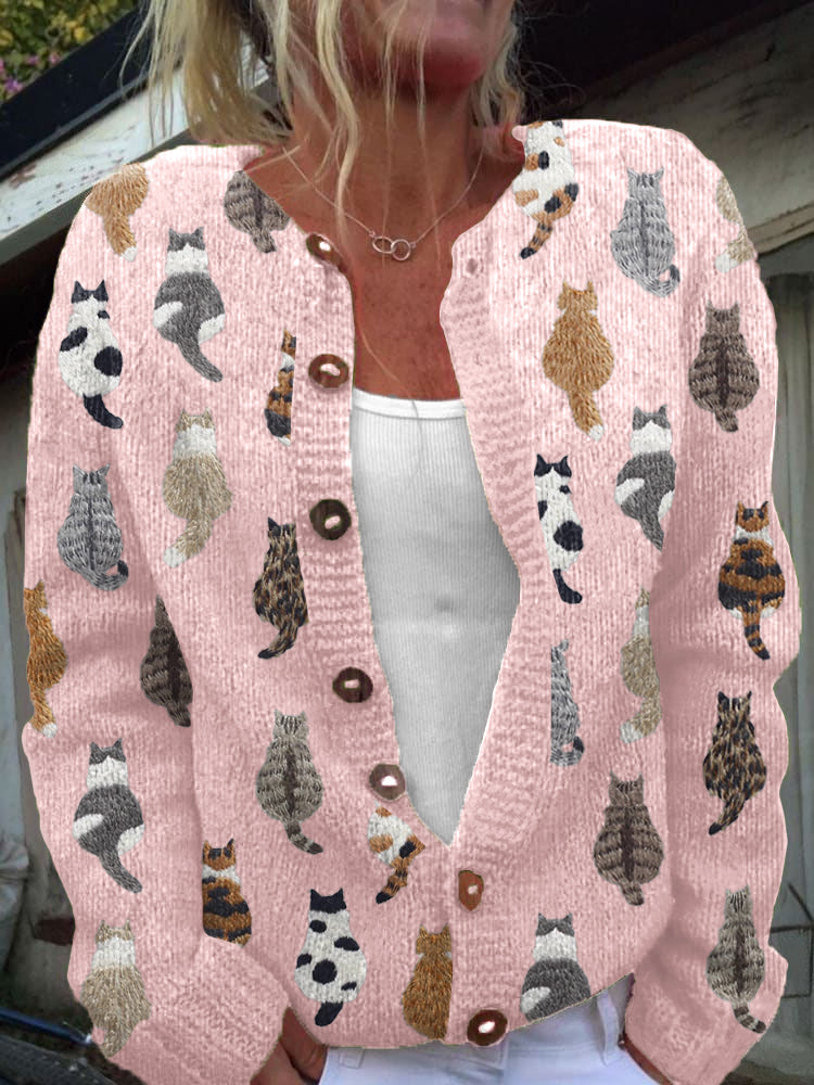 Charlotte | Damen-Cardigan mit Knöpfen und langen Ärmeln