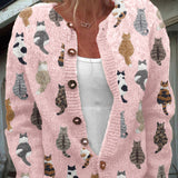 Charlotte | Damen-Cardigan mit Knöpfen und langen Ärmeln