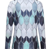Bianca™ - Buntes Geometrisches Zip-Up Shirt