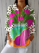 Amara | Blühende Vase Bluse