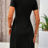 Feliz™ - Schickes Kleid mit gedrehtem V-Ausschnitt