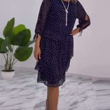 Tilly - Gepunktetes Schichtenkleid