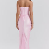 Hera - Elegantes Retro-Einfarbiges Trägerloses Partykleid