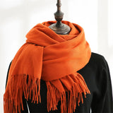 Designer-Schal mit Quasten | Warmer und weicher Kaschmir