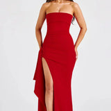 Stacy | Schulterfreies Maxikleid