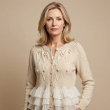 Rüschennatürliches Cardigan™