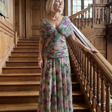 Calen | Elegantes Off-Shoulder-Midi-Kleid mit fließendem Design