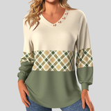 Annelie | Pullover mit Karodetail
