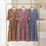 Harlow | Anmutiges V-Ausschnitt Eleganz Midi Kleid