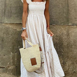 Odette™ - Elegantes Karomuster Sommerkleid