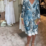 Moonie - Kleid mit Sonnenstrahlen-Druck