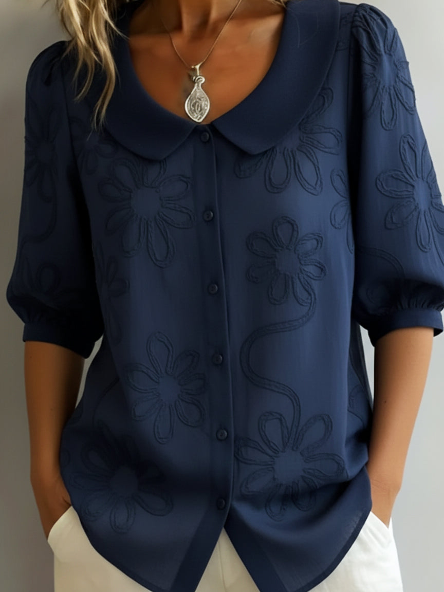 Aurélie™ — Leichte Bluse mit floralem Design für natürliche Eleganz