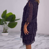 Tilly - Gepunktetes Schichtenkleid