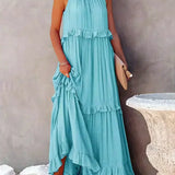 Emilia™ - Halter Ruffle Maxi Kleid