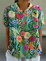 Daisy | Florale Aquarellbluse