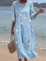 Maxine | Besticktes Mid-Sleeve Kleid