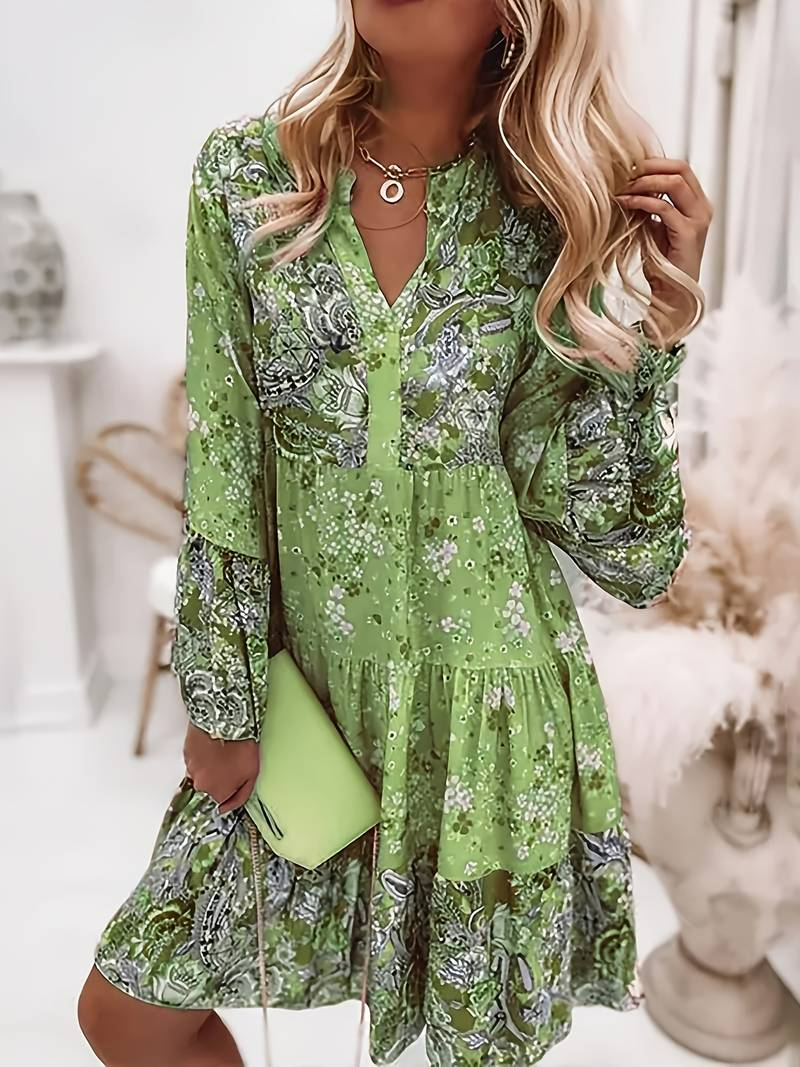 Ashley™ - Gedrucktes Boho-Kleid