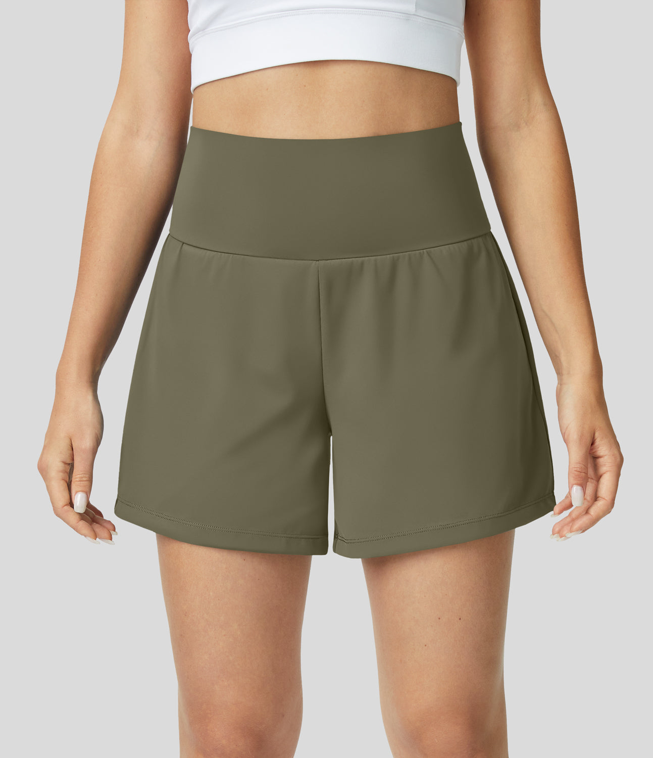 Luigia - 2 In 1 Yoga Shorts Mit Hoher Taille