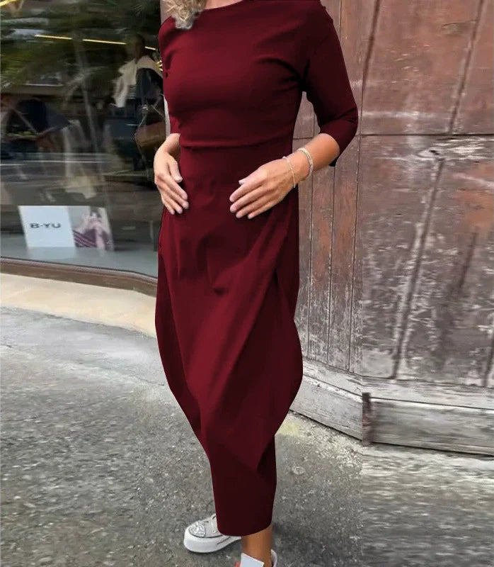 Elsbeth™ - Elegantes Damenkleid Mit Tasche