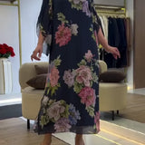 Leichtes Maxikleid mit floralem Druck für ultimativen Komfort