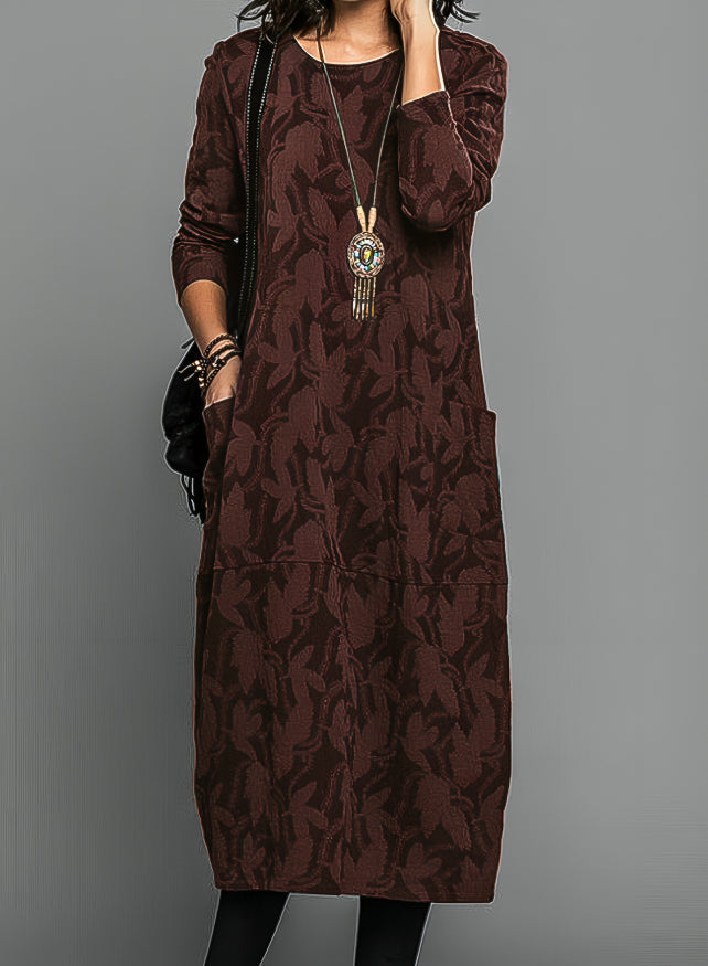 Lea - Lässiges Rundhals Winterkleid